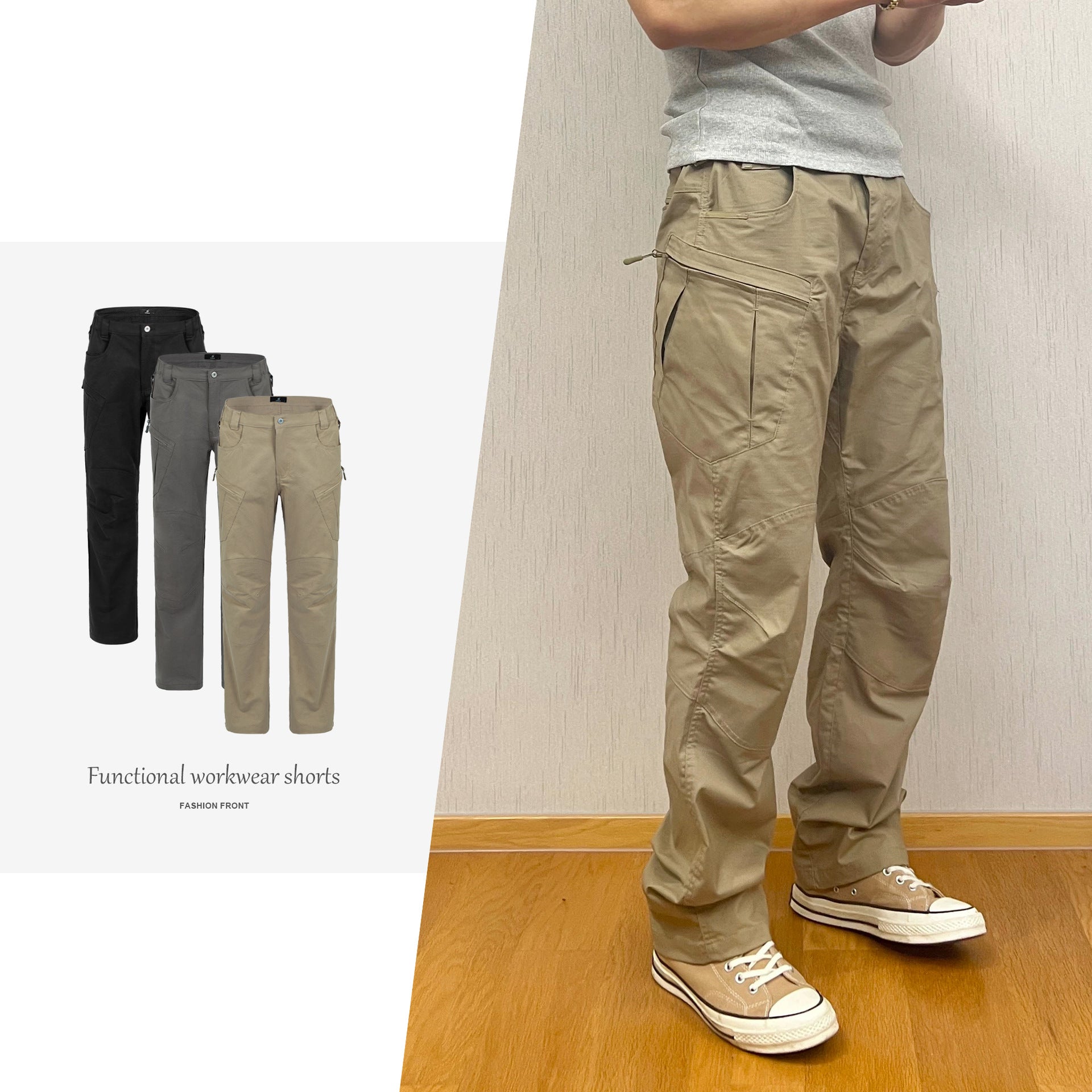 Assault Pants Military-Style Tactical Multi-Pocket Trousers