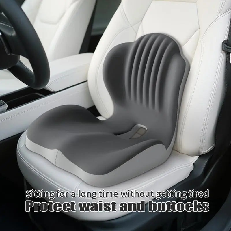 PinkMemory Foam Integrated Seat Cushion With Back Support Sitting Pillow