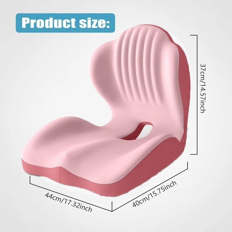 PinkMemory Foam Integrated Seat Cushion With Back Support Sitting Pillow