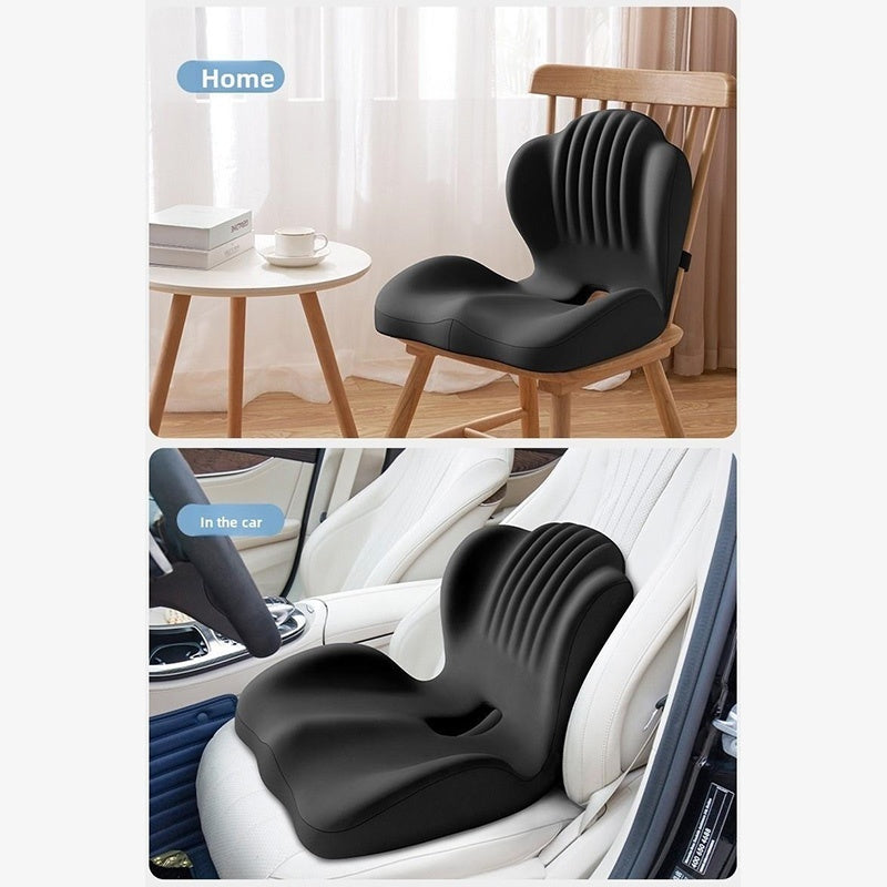 PinkMemory Foam Integrated Seat Cushion With Back Support Sitting Pillow