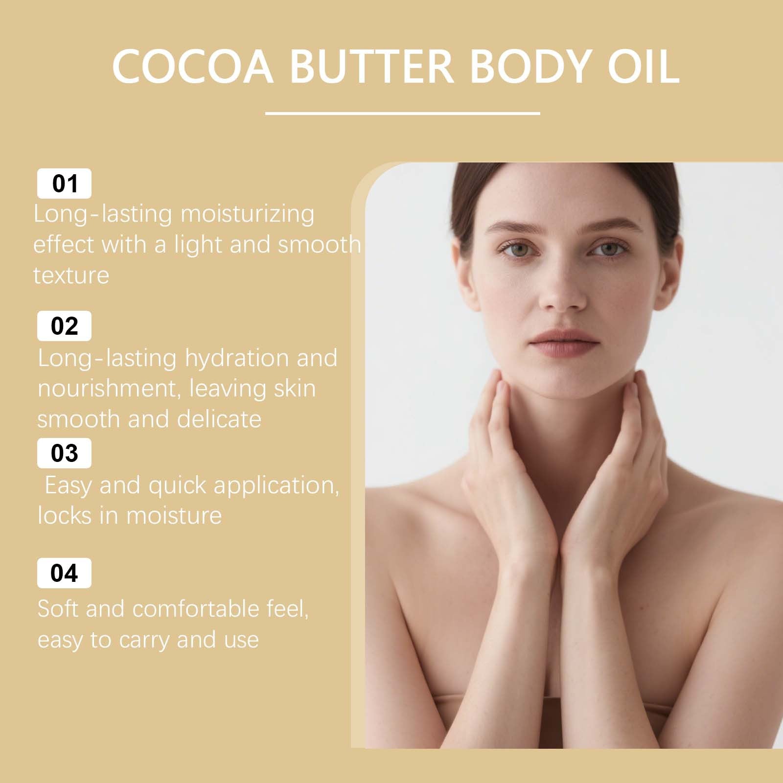 Rich Fragrant Body Oil Infused With Cocoa Butter