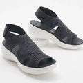 Women's Mesh Wedge Soft Sole Casual Sports Flat Fly Knit Sandals Shoes
