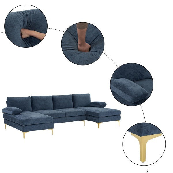 U-Shaped 4-Seat Indoor Modular Sofa