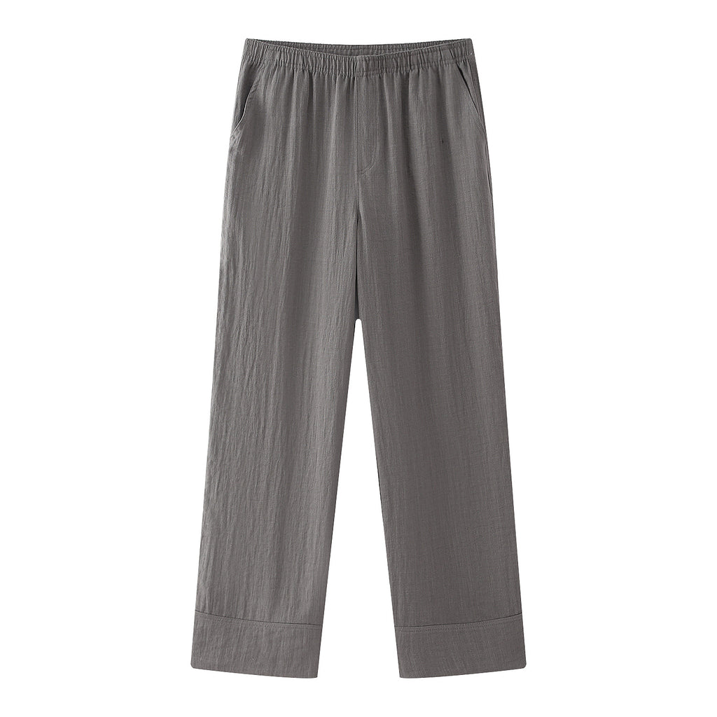 European And American Style Double Breasted Kimono Outerwear Casual Pants